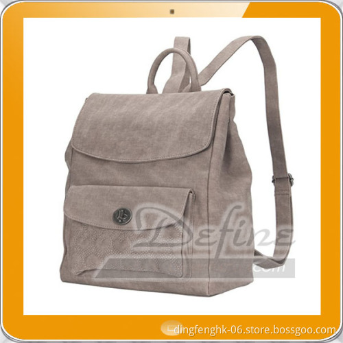 Durable Embossed Flap Women Backpack